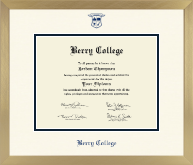 Berry College diploma frame - Icon in Chardonnay