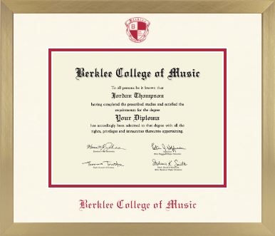 Berklee College of Music diploma frame - Icon in Chardonnay