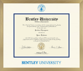 Bentley University diploma frame - Icon in Chardonnay