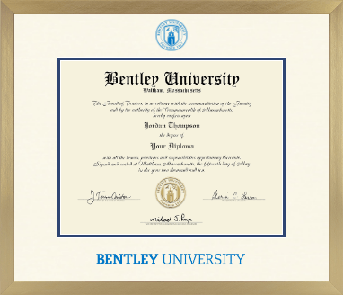 Bentley University diploma frame - Icon in Chardonnay