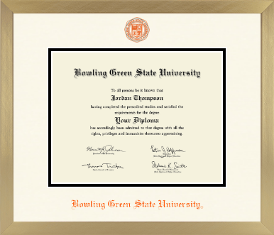 Bowling Green State University diploma frame - Icon in Chardonnay