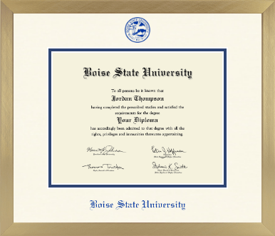 Boise State University diploma frame - Icon in Chardonnay