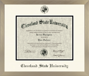 Cleveland State University diploma frame - Icon in Light Champagne