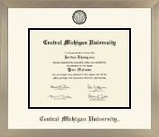 Central Michigan University diploma frame - Icon in Light Champagne