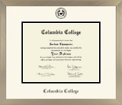 Columbia College diploma frame - Icon in Light Champagne