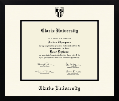 Clarke University diploma frame - Icon in Gotham