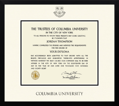 Columbia University diploma frame - Icon in Gotham