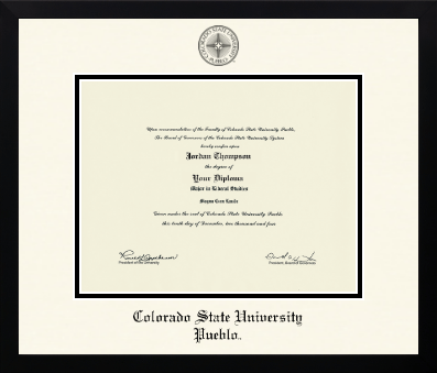 Colorado State University Pueblo diploma frame - Icon in Gotham
