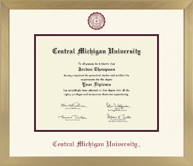 Central Michigan University diploma frame - Icon in Chardonnay