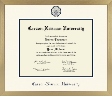 Carson-Newman University diploma frame - Icon in Chardonnay