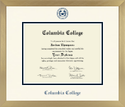 Columbia College diploma frame - Icon in Chardonnay
