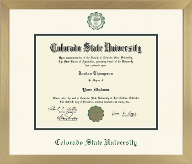 Colorado State University diploma frame - Icon in Chardonnay