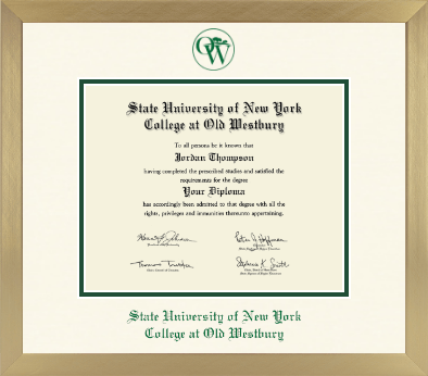 SUNY The College of Old Westbury diploma frame - Icon in Chardonnay