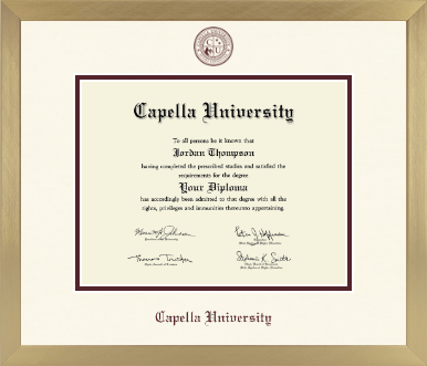 Capella University diploma frame - Icon in Chardonnay