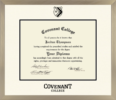Covenant College diploma frame - Icon in Light Champagne