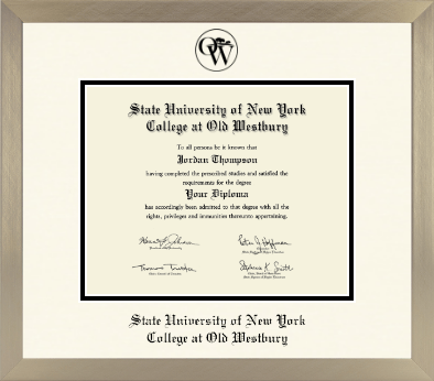 SUNY The College of Old Westbury diploma frame - Icon in Light Champagne