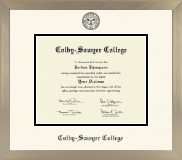 Colby-Sawyer College diploma frame - Icon in Light Champagne