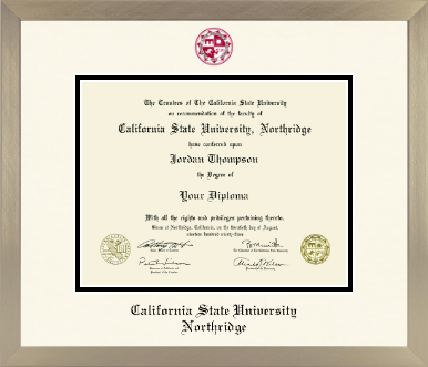 California State University Northridge diploma frame - Icon in Light Champagne