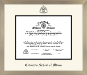 Colorado School of Mines diploma frame - Icon in Light Champagne
