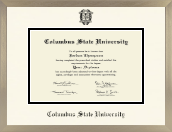 Columbus State University diploma frame - Icon in Light Champagne