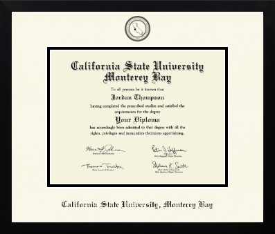 California State University Monterey Bay diploma frame - Icon in Gotham