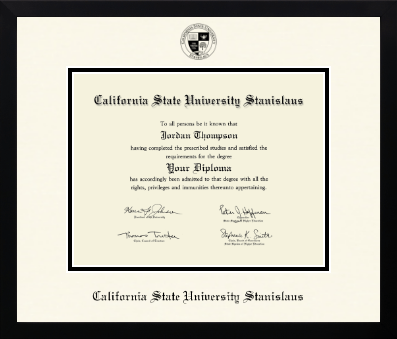 California State University Stanislaus diploma frame - Icon in Gotham