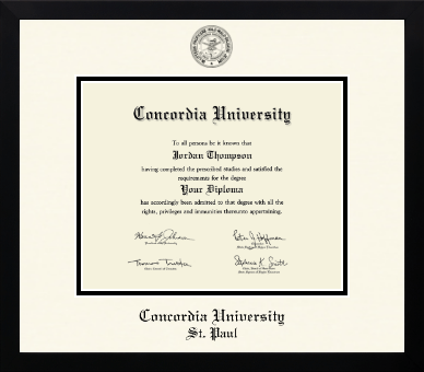 Concordia University Saint Paul Minnesota diploma frame - Icon in Gotham