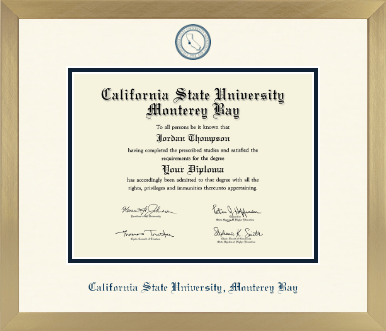 California State University Monterey Bay diploma frame - Icon in Chardonnay