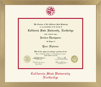 California State University Northridge diploma frame - Icon in Chardonnay