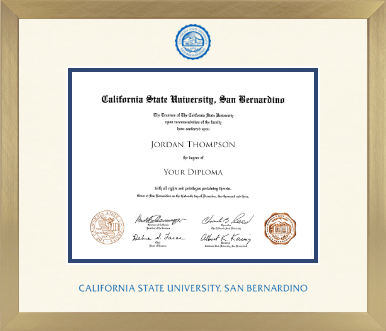 California State University San Bernardino diploma frame - Icon in Chardonnay