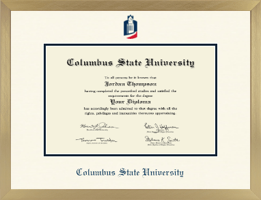 Columbus State University diploma frame - Icon in Chardonnay