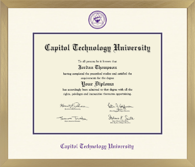 Capitol Technology University diploma frame - Icon in Chardonnay