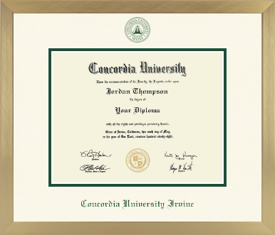 Concordia University - Irvine diploma frame - Icon in Chardonnay