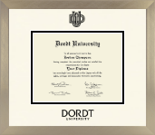 Dordt University diploma frame - Icon in Light Champagne