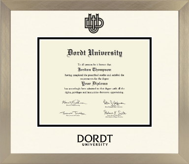 Dordt University diploma frame - Icon in Light Champagne