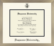 Duquesne University diploma frame - Icon in Light Champagne