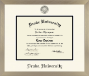 Drake University diploma frame - Icon in Light Champagne