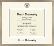 Drexel University diploma frame - Icon in Light Champagne