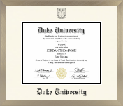 Duke University diploma frame - Icon in Light Champagne