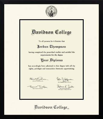 Davidson College diploma frame - Icon in Gotham