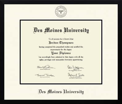 Des Moines University diploma frame - Icon in Gotham