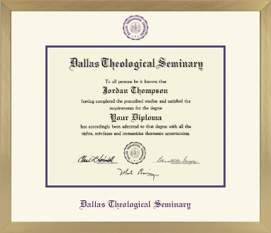 Dallas Theological Seminary diploma frame - Icon in Chardonnay