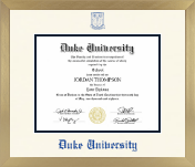 Duke University diploma frame - Icon in Chardonnay