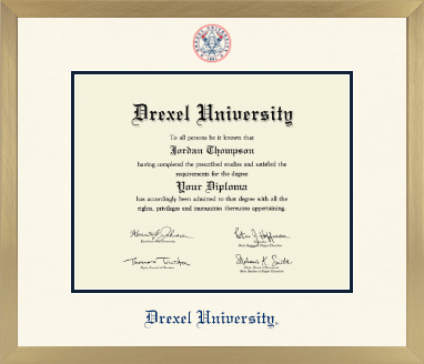 Drexel University diploma frame - Icon in Chardonnay