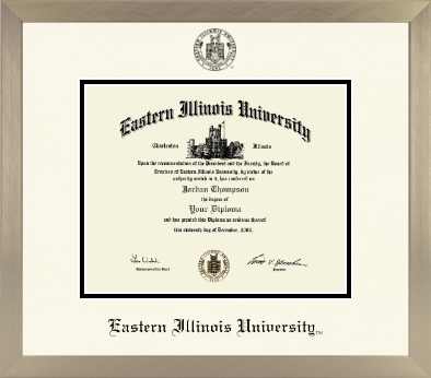 Eastern Illinois University diploma frame - Icon in Light Champagne
