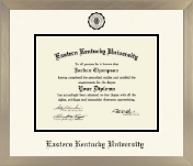 Eastern Kentucky University diploma frame - Icon in Light Champagne