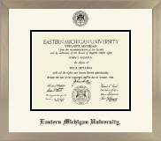 Eastern Michigan University diploma frame - Icon in Light Champagne