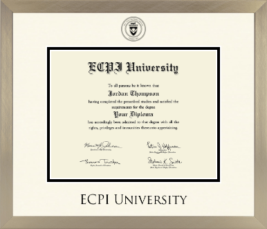 East Coast Polytechnic Institute University diploma frame - Icon in Light Champagne