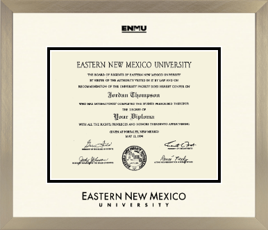 Eastern New Mexico University diploma frame - Icon in Light Champagne