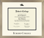 Eckerd College diploma frame - Icon in Light Champagne